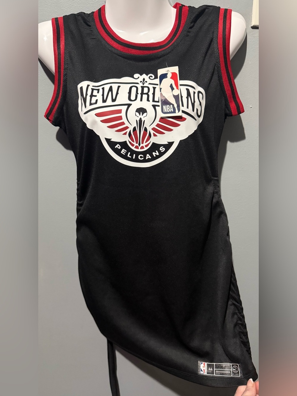 NWT Nike NBA New Orleans Pelicans Alvarado 15 Ruched Jersey Mini Dress Sz 44 Med